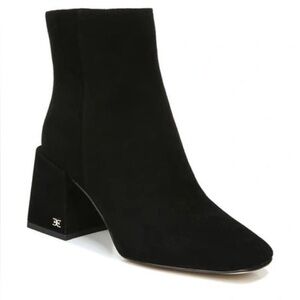 NEW Sam Edelman Daruby black suede booties block heel 8.5 whimsigoth gorpcore